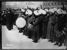  1922. Военные музыканты на военном параде на Красной площади